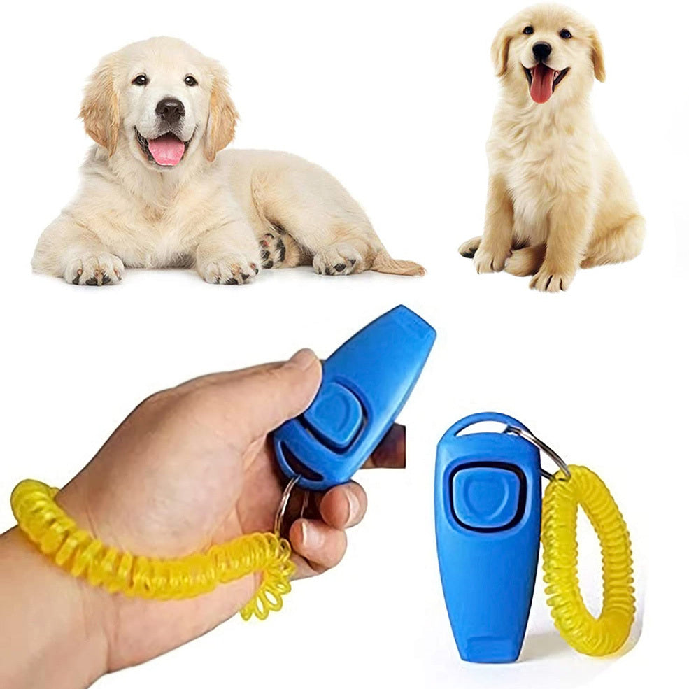 2 in 1 Dog Whistle & Clicker Pet Training Tool (Black)