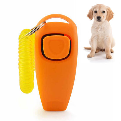 2 in 1 Dog Whistle & Clicker Pet Training Tool (Black)