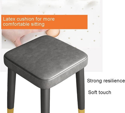 Minimalist Faux Leather Dining Table Stool Padded Dressing Stool