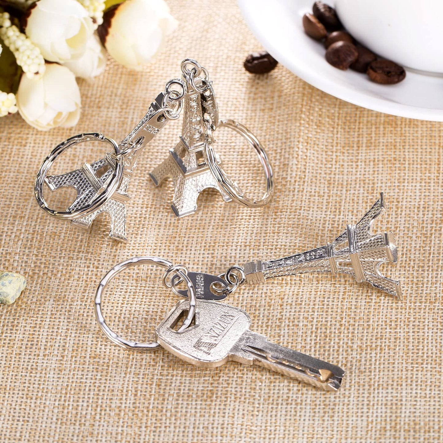 3D Eiffel Tower Keychain Metal Key Chain Keyring