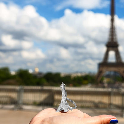 3D Eiffel Tower Keychain Metal Key Chain Keyring