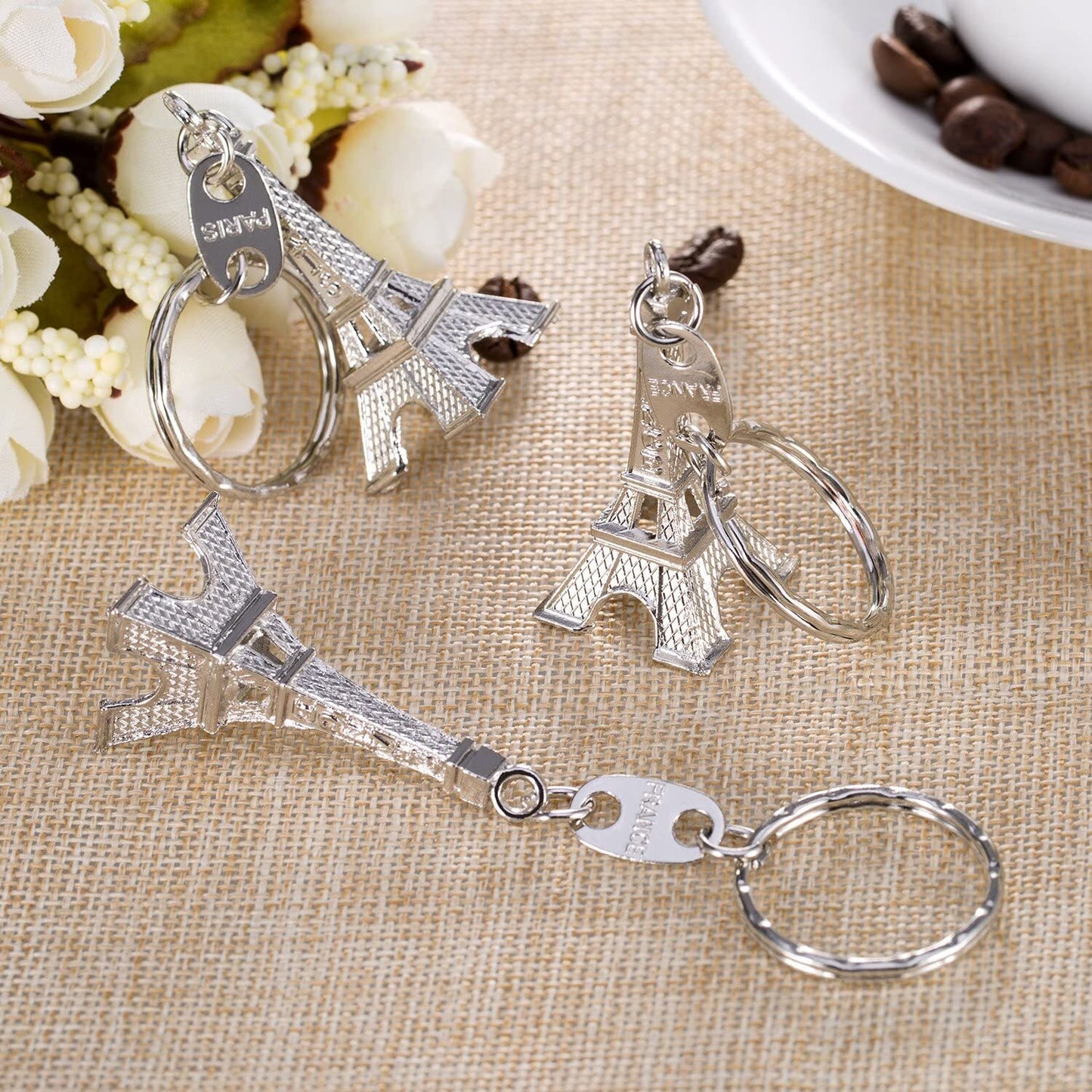 3D Eiffel Tower Keychain Metal Key Chain Keyring