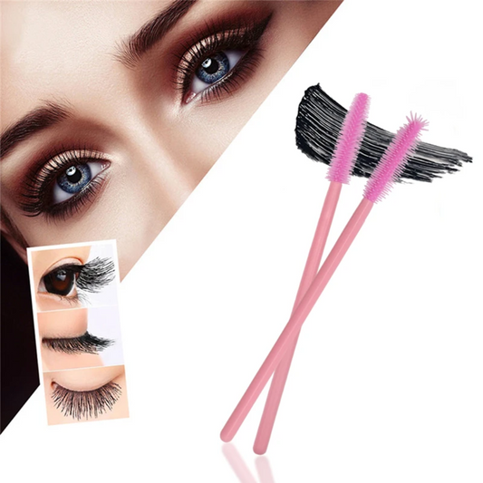 50 X Disposable Eyelash Mascara Makeup Brushes Eyebrow Lash Extensions