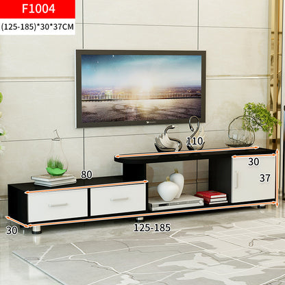 Luxe Adjustable Extendable TV Cabinet (Black & White)