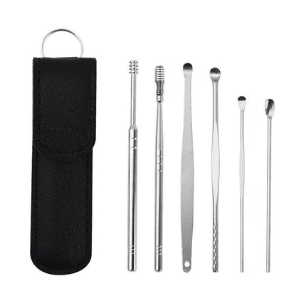 6 PCS EarWax Cleaner Tool Set Earpick Wax Cleaner Ear Pick Kit