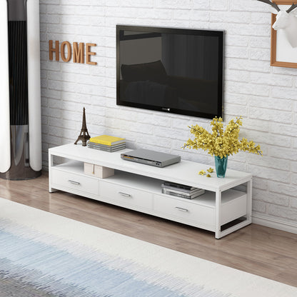 2-Piece Set Athena Coffee Table & TV Cabinet with Drawers (White)