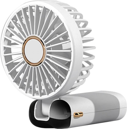 5-Speed LED Display USB Rechargeable Handheld Fan Portable Cooler