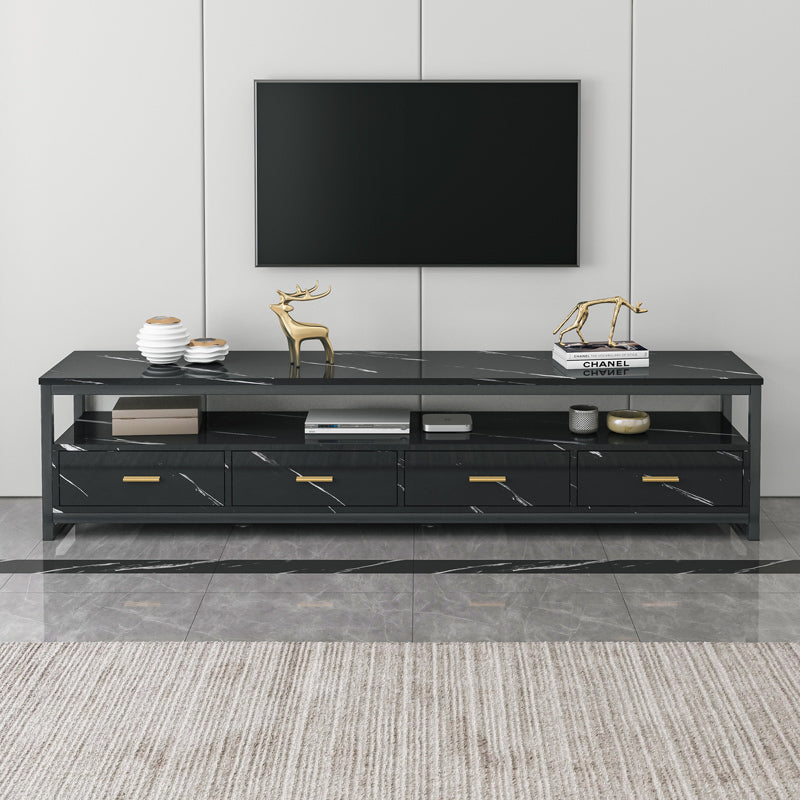 Synergy Lush Marble Look TV Cabinet (Black)