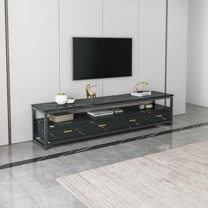 Synergy Lush Marble Look TV Cabinet (Black)