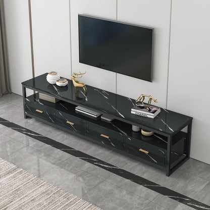 Synergy Lush Marble Look TV Cabinet (Black)