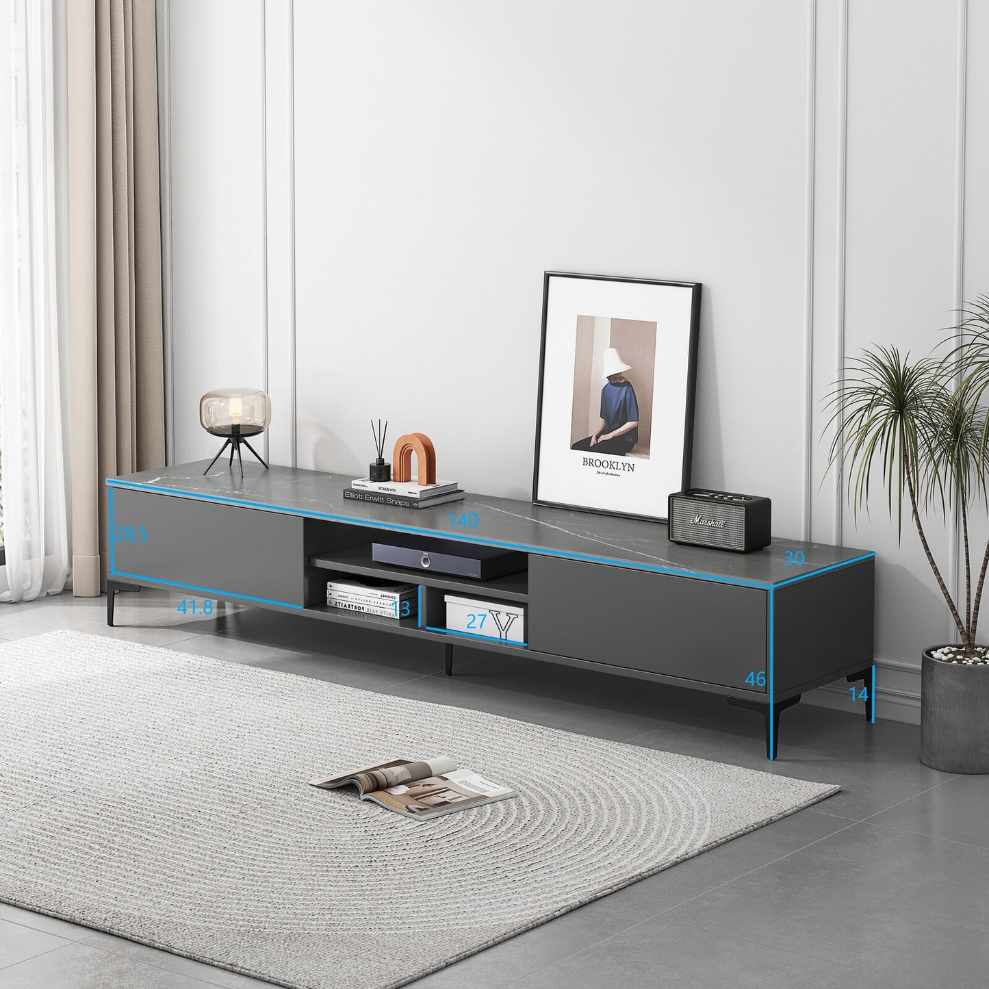 Minimalist TV Cabinet Entertainment Unit 140cm