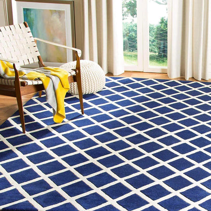 Large Blue Diamond Rug Carpet Mat (230 x 160)