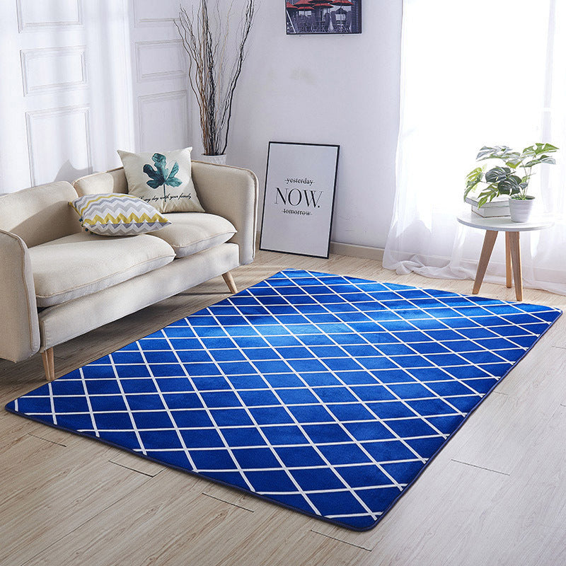 Large Blue Diamond Rug Carpet Mat (230 x 160)