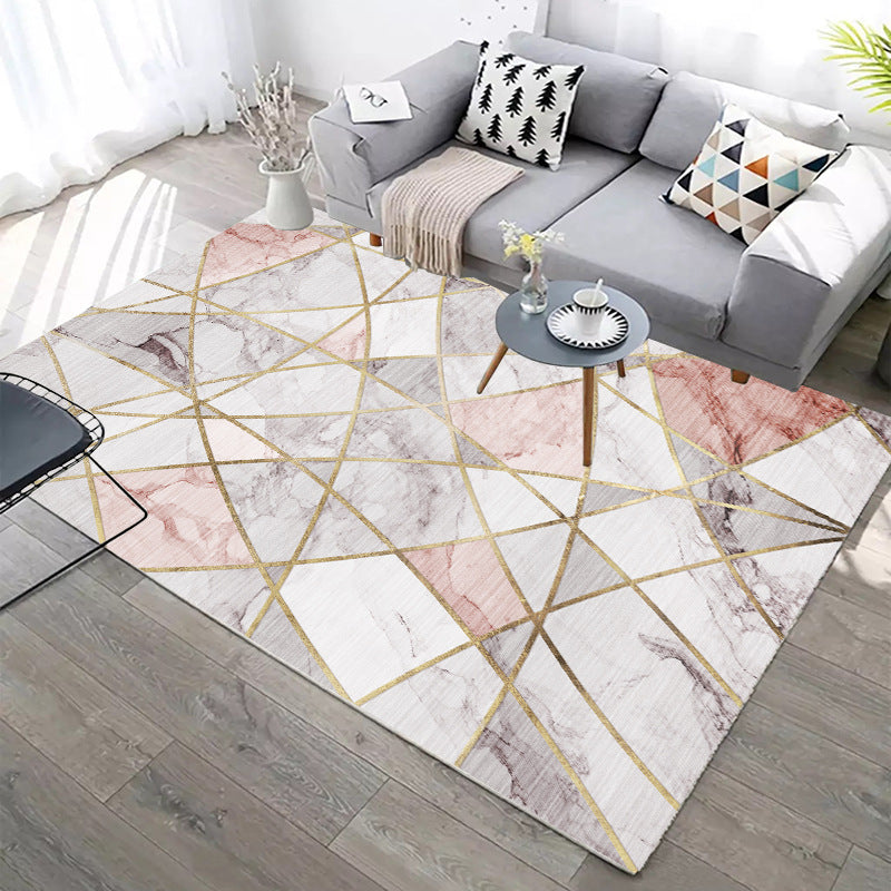 XL Extra Large Pink Marble Rug Carpet Mat (300 x 200)