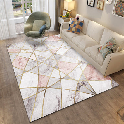 XL Extra Large Pink Marble Rug Carpet Mat (300 x 200)