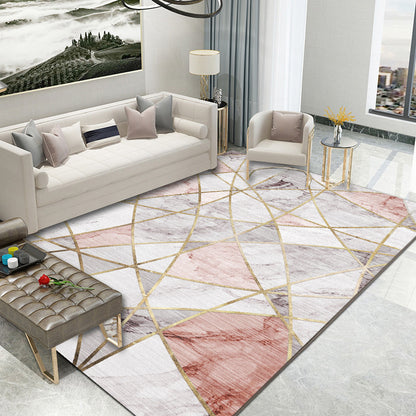 XL Extra Large Pink Marble Rug Carpet Mat (300 x 200)