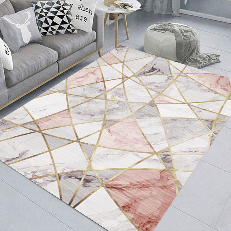 XL Extra Large Pink Marble Rug Carpet Mat (300 x 200)