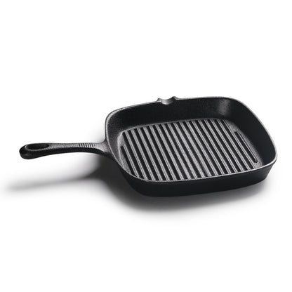 Heavy Duty Non-stick Frying Pan Cast Iron Steak Skillet Induction Cooker BBQ Grill Cookware