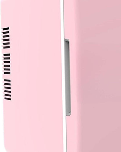 Compact Mini Fridge Portable Skincare Drinks Snacks Cooler - Pink