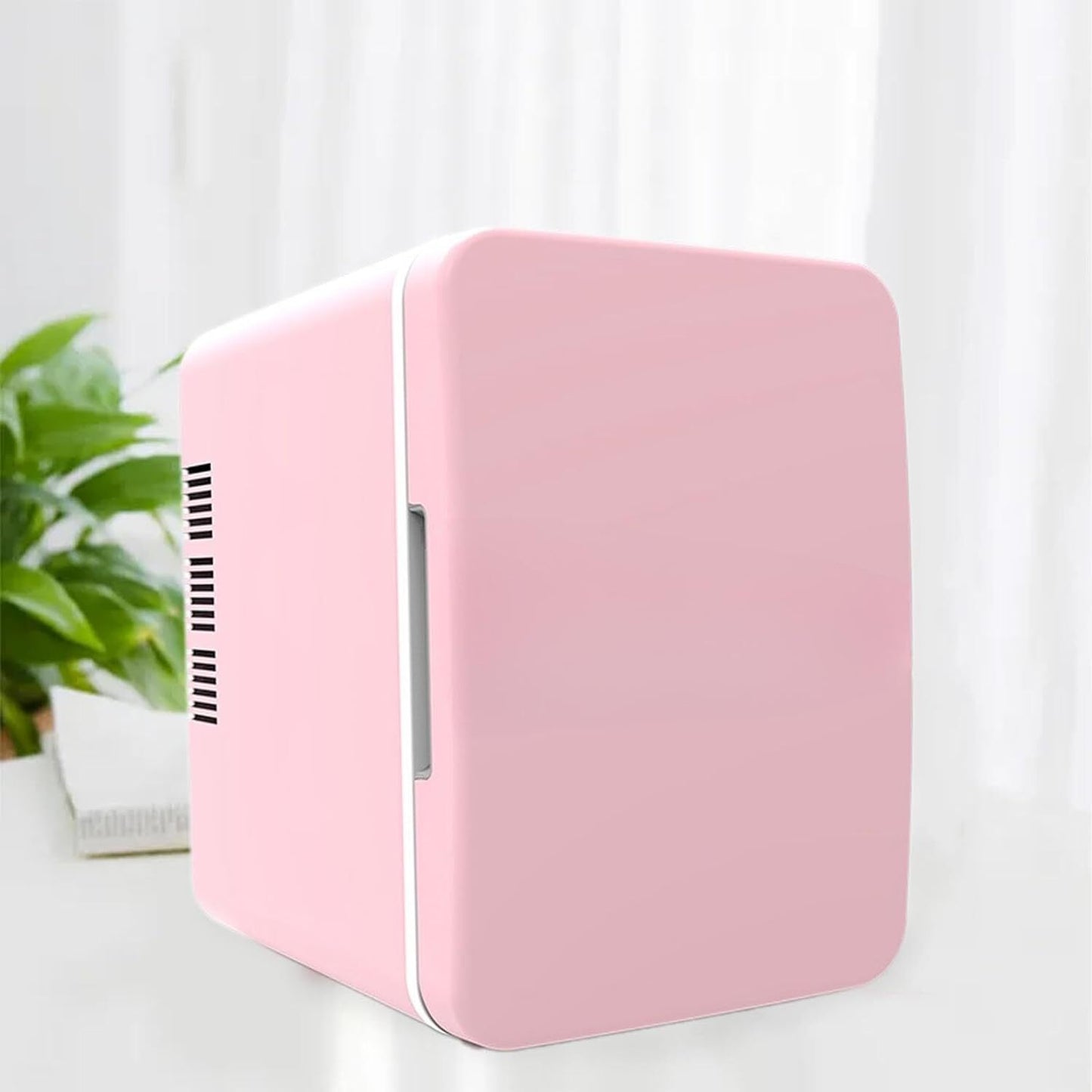 Compact Mini Fridge Portable Skincare Drinks Snacks Cooler - Pink