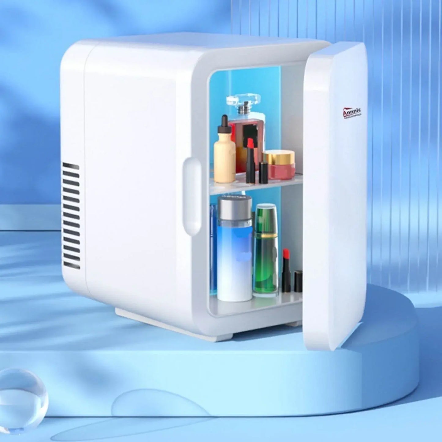 Compact Mini Fridge Portable Skincare Drinks Snacks Cooler