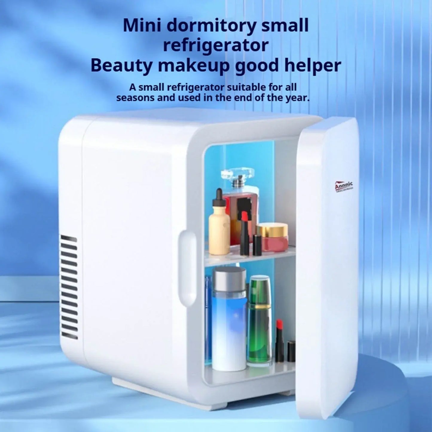 Compact Mini Fridge Portable Skincare Drinks Snacks Cooler