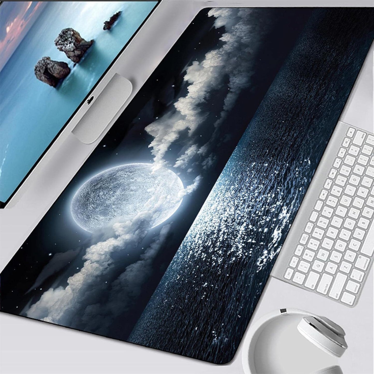 Large Gaming Desk Mat Waterproof Anti-Slip Mouse Pad Ocean Design