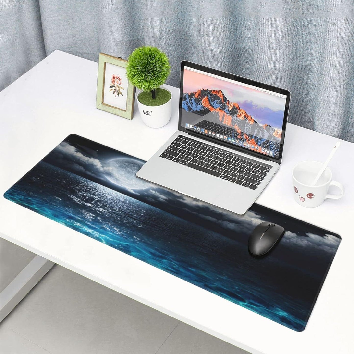 Large Gaming Desk Mat Waterproof Anti-Slip Mouse Pad Ocean Design