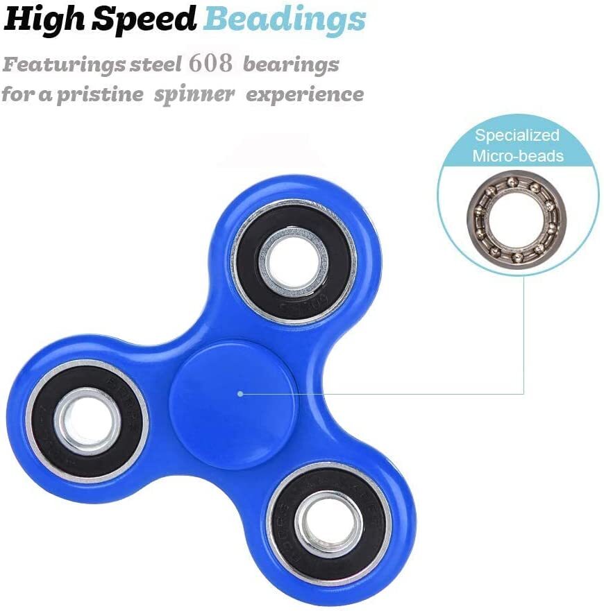 Fidget Spinner Stress Relieving Toy (Blue)