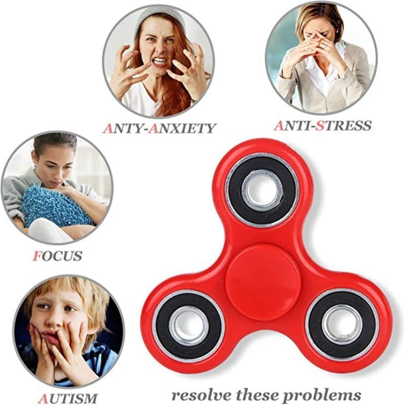 Fidget Spinner Stress Relieving Toy (Red)