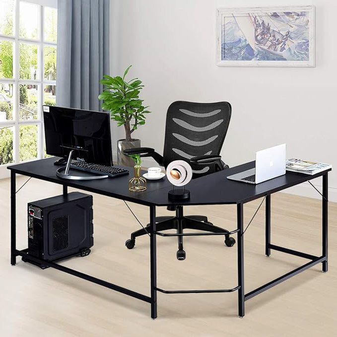 Prestige Corner Computer Desk Office Double Workstation (Black)