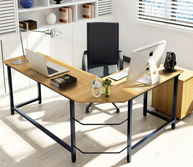 Prestige Corner Computer Desk Office Double Workstation (Oak)