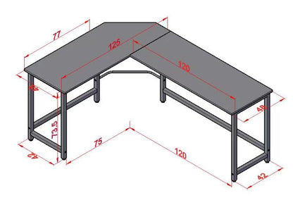 Prestige Corner Computer Desk Office Double Workstation (Oak)