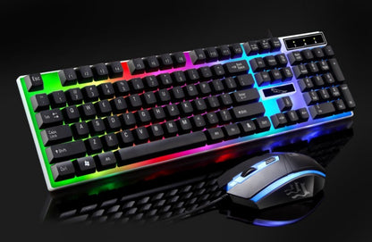 RGB Wired Gaming Keyboard and Mouse Combo Set (Black Lighting)