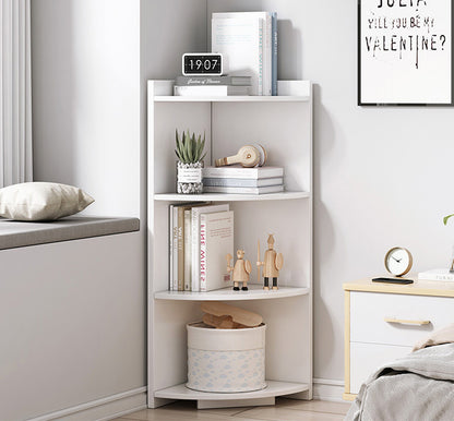 Inspire 4 Tier Stylish Wooden Corner Shelf Unit (White)