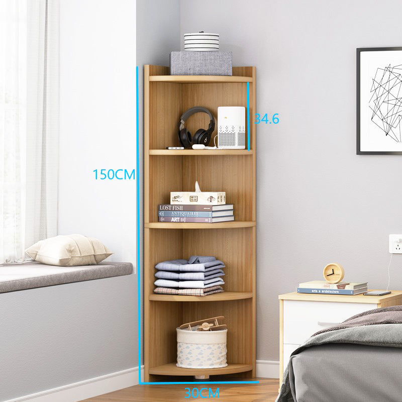 Inspire 5 Tier Stylish Wooden Corner Shelf Unit (Oak)