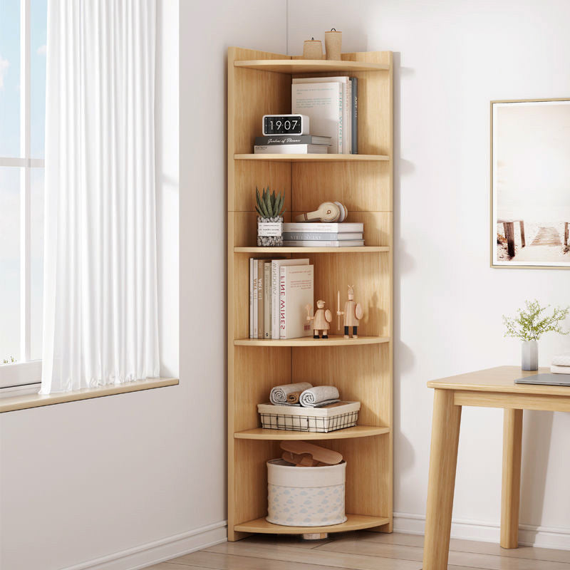 Inspire 6 Tier Large Stylish Wooden Corner Shelf Unit (Oak)