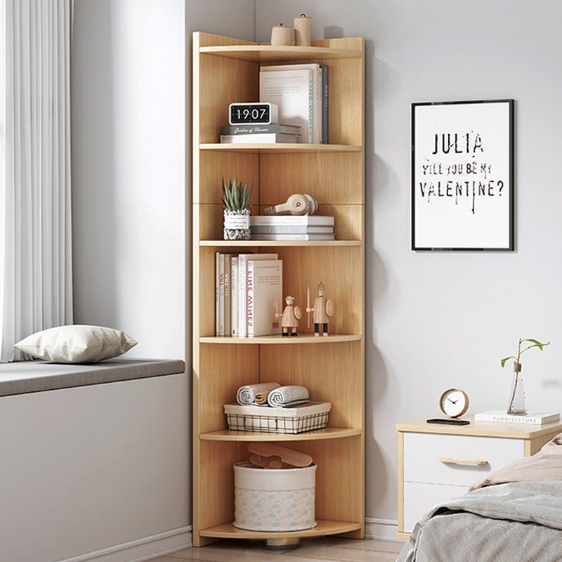 Inspire 6 Tier Large Stylish Wooden Corner Shelf Unit (Oak)