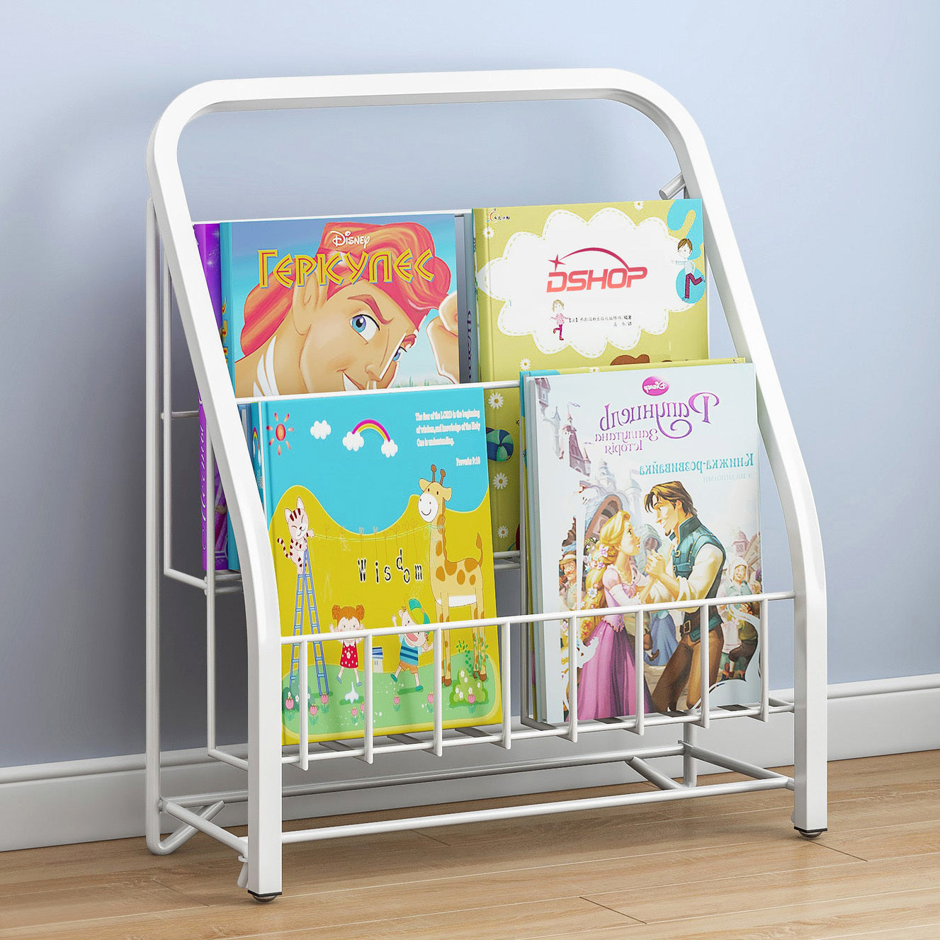 Amaze 2-Tier Bookcase Storage Shelf Magazine Rack