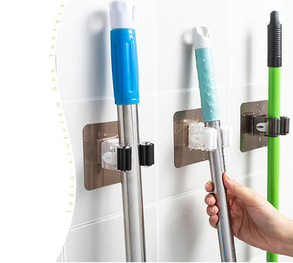 2-Rack Wall Mounted Mop Organiser Holder Hanger