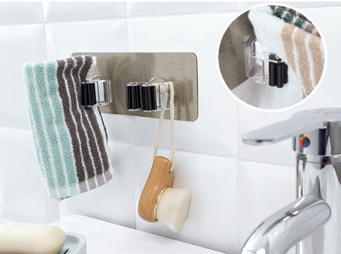 2-Rack Wall Mounted Mop Organiser Holder Hanger