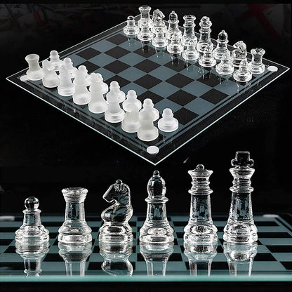 Deluxe Glass Chess Game Set