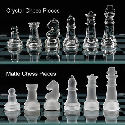 Deluxe Glass Chess Game Set