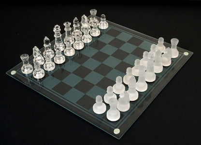 Deluxe Glass Chess Game Set