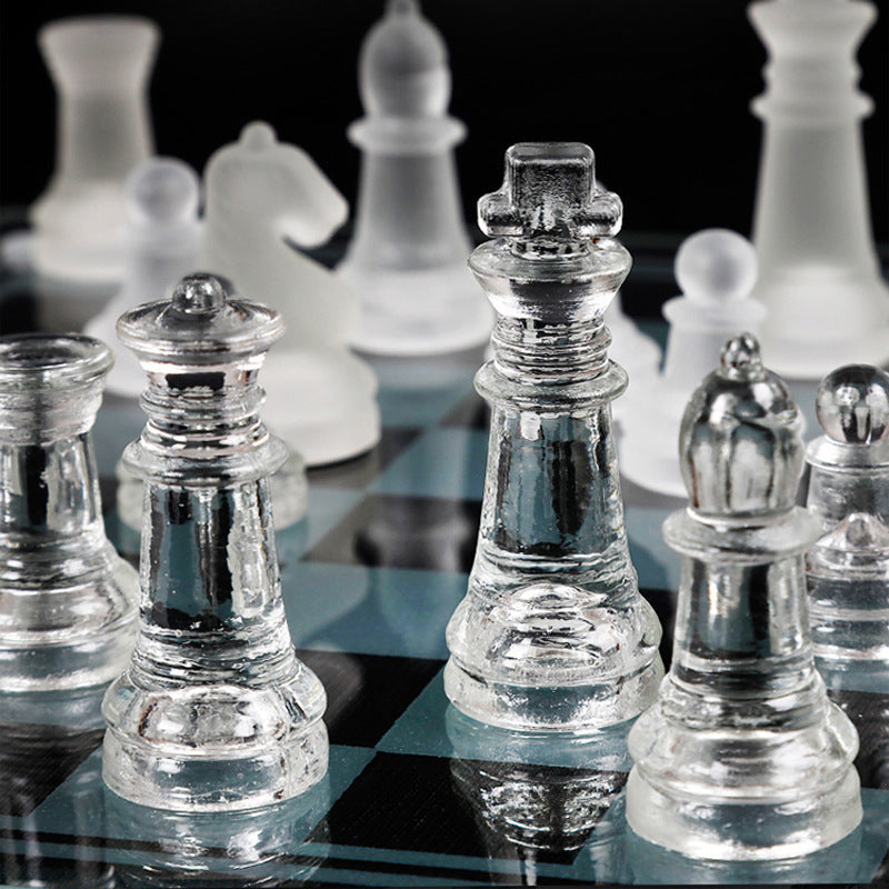 Deluxe Glass Chess Game Set