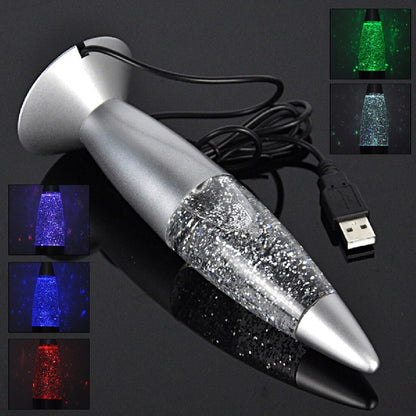 Glitter Motion Mini Lava Lamp Color-Changing Sparkling LED Portable Night Light