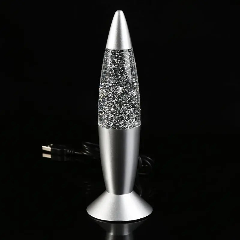 Glitter Motion Mini Lava Lamp Color-Changing Sparkling LED Portable Night Light