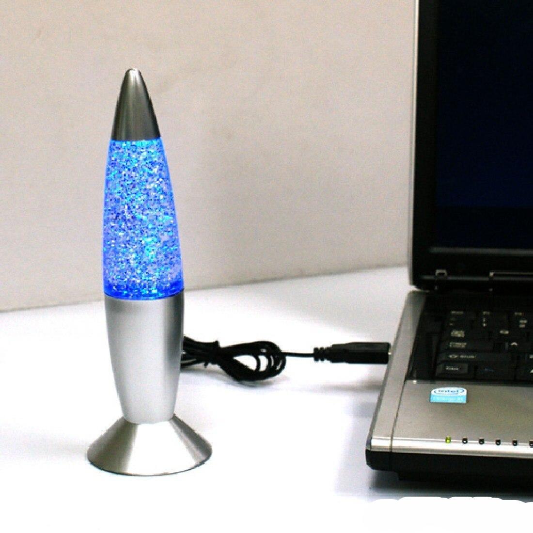 Glitter Motion Mini Lava Lamp Color-Changing Sparkling LED Portable Night Light