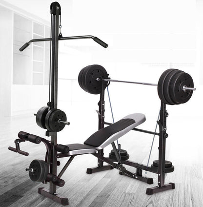 Fitpal 6 In 1 Multi-Station Weight Bench Press Pull Down Home Gym