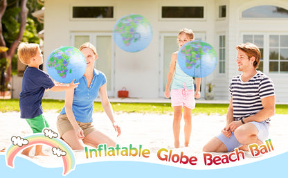 16" Inflatable Globe Earth World Beach Ball